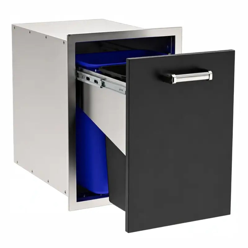 Fire Magic Echelon Black Double Trash Cabinet 53820BDSC BBQ Island Components 53820BDSC Flame Authority