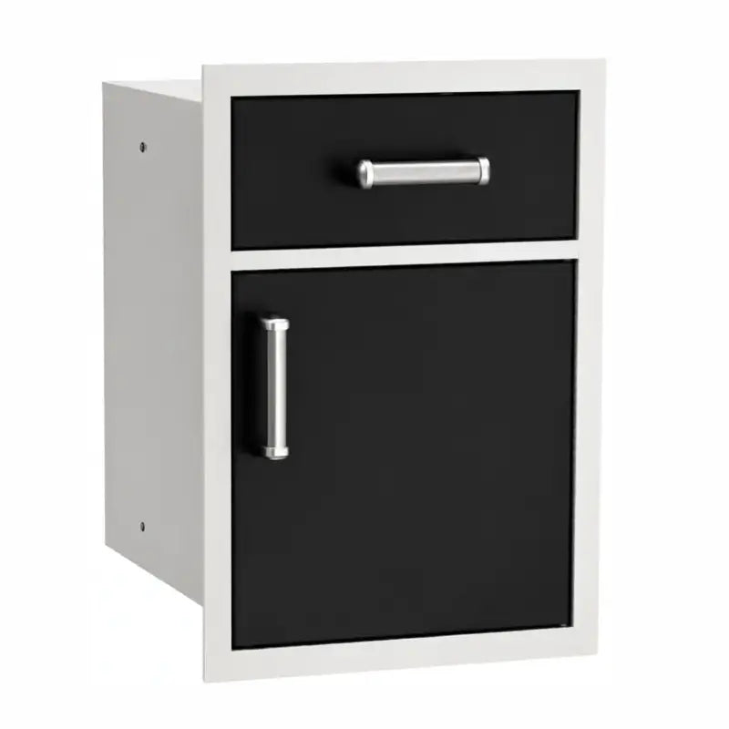 Fire Magic Echelon Black Sealed Medium Pantry Door/Drawer Combo 54018B BBQ Island Components 54018B Flame Authority