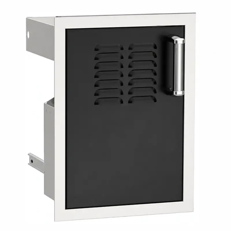 Fire Magic Echelon Black Single Access Door with Tank Tray & Louvers 53820BSC-TL / 53820BSC-TR BBQ Island Components Flame Authority