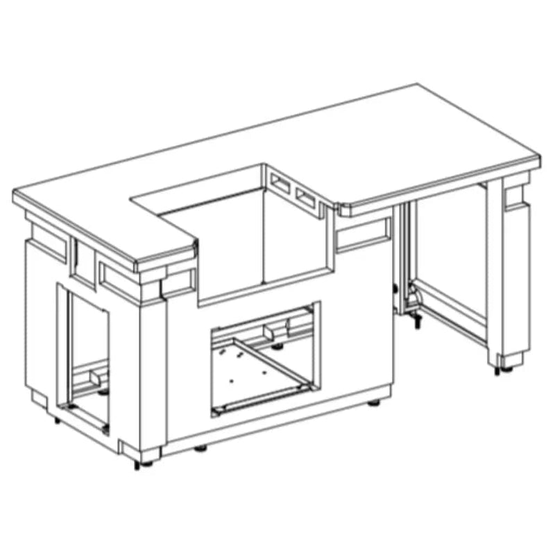 Fire Magic Pre-Fab Grill Island System ID430-CBR-75SM BBQ Islands ID430-CBR-75SM Flame Authority