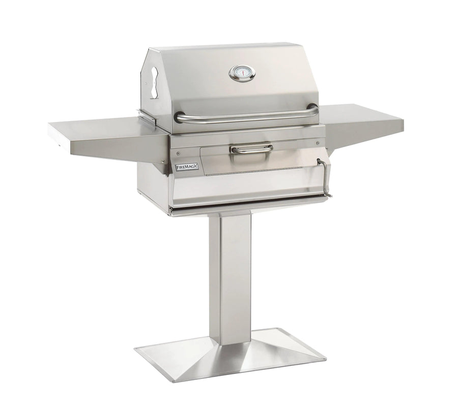 Fire Magic Stainless Steel 24" Patio Post Mount Charcoal Grill 22-SC01C-P6 Grills 22-SC01C-P6 Flame Authority