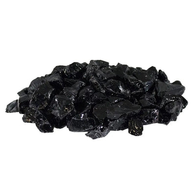 Firegear 10 Pound Black Broken Glass for Fire Pits GL-BLACK-10 Fire Pit Accessories GL-BLACK-10 Flame Authority