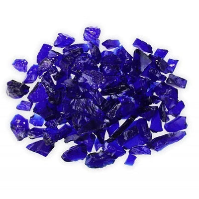 Firegear 10 Pound Dark Blue Broken Glass for Fire Pits GL-DARKBLUE-10 Fire Pit Accessories GL-DARKBLUE-10 Flame Authority