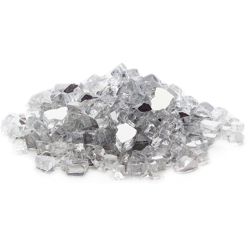 Firegear 10 Pound Silver Reflective Glass for Fire Pits GRL-SILVER-10 Fire Pit Accessories GRL-SILVER-10 Flame Authority