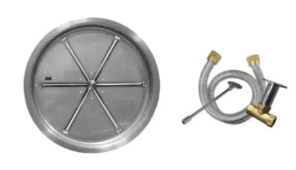 Firegear 19" Stainless Steel Round Pan Gas Fire Pit Insert FPB-19RBSMT-N Fire Pit Inserts FPB-19RBSMT-N Flame Authority