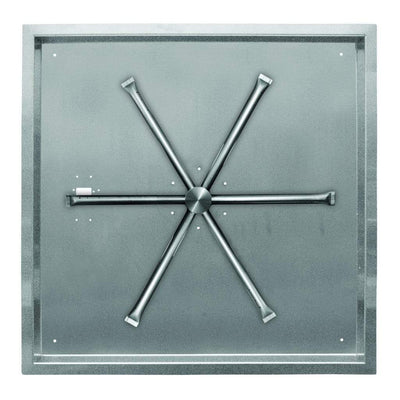 Firegear 20" Stainless Steel Square Pan Gas Fire Pit Insert FPB-20SBSMT-N Fire Pit Inserts FPB-20SBSMT-N Flame Authority