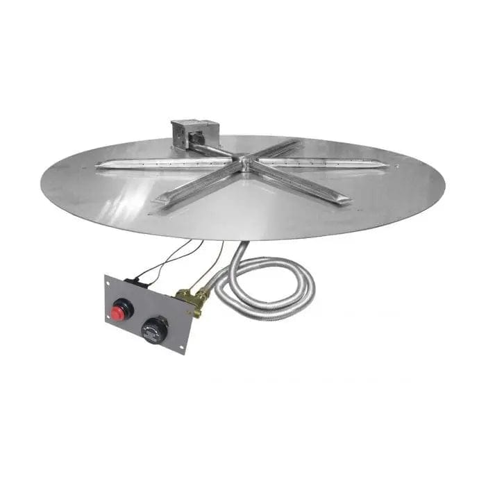 Firegear 26" Stainless Steel Round Disk Gas Fire Pit Insert FPB-26DBSTMSI-N Fire Pit Inserts FPB-26DBSTMSI-N Flame Authority