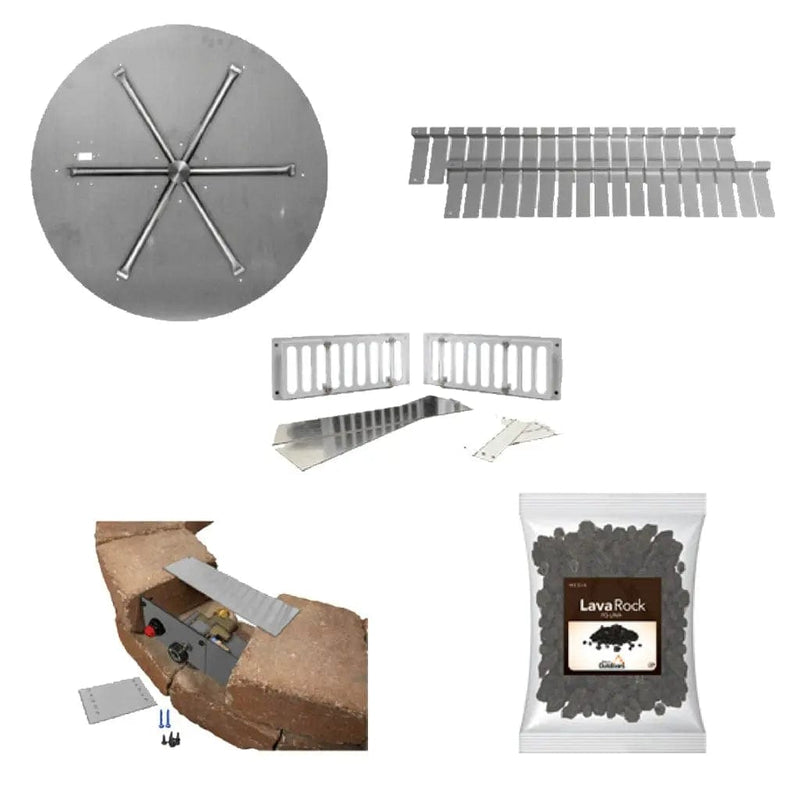 Firegear 29" SS Round Disk Paver Rdy Gas Fire Pit Kit FPB-29DTMSIN-PK Fire Pit Inserts FPB-29DTMSIN-PK Flame Authority