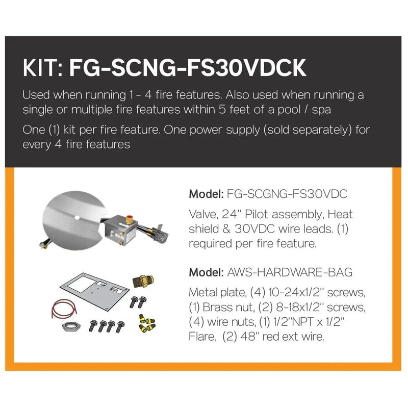 Firegear All-Weather Ignition (AWS) Valve System FG-AWS30VDC-K Fire Pit Accessories Flame Authority