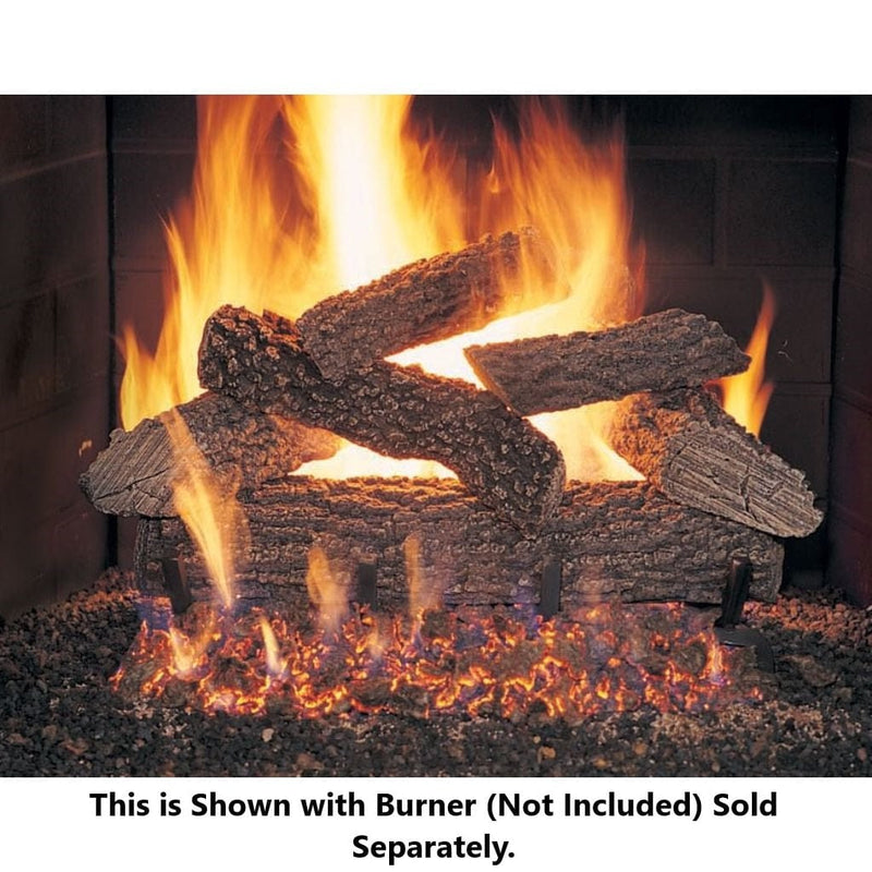 Golden Blount 18" Round Mountain Seasoned Vented Gas Log Set (Logs Only) Flame Authority