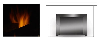 Heatilator Fade-Resistant Reflective Black Glass Liner Kit for Caliber nXt Series