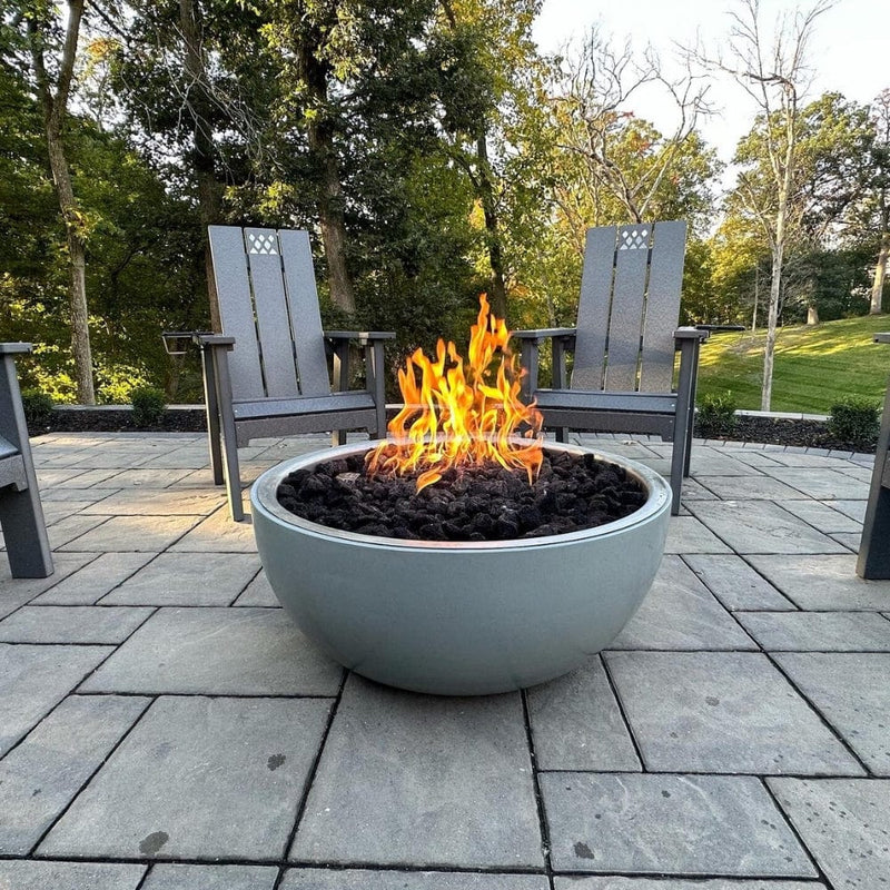 HPC Fire 35-Inch Aluminum Gas Fire Bowl with Hi/Lo Smart Ignition TOR-STONE30EI-HI/LO