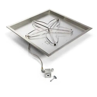 HPC Fire 18" Square Bowl Fire Pit Insert MLFPK18SQBL-FLEX Fire Pit Inserts Flame Authority