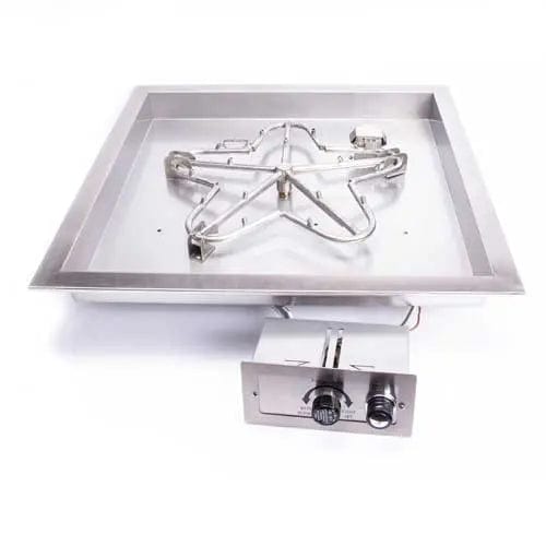 HPC Fire 18" Square Bowl Pan Fire Pit Insert FPPK18-SQBL-FLEX Fire Pit Inserts Flame Authority