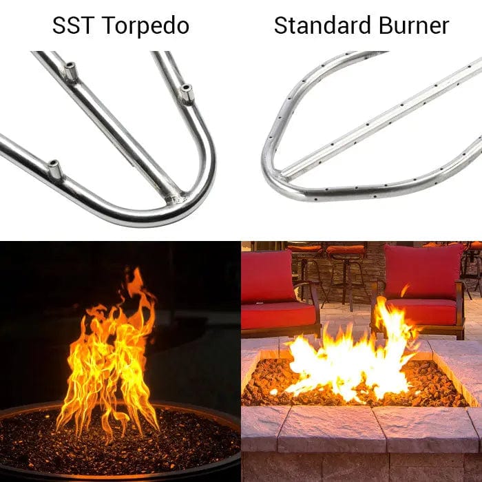 HPC Fire 18" Square Flat Pan Fire Pit Insert PENTA18FPK-SQ-NG Fire Pit Inserts Flame Authority