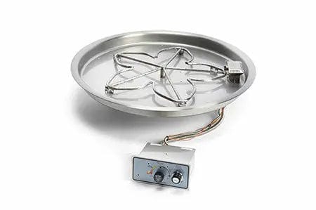 HPC Fire 19" Round Bowl Pan Push Button Fire Pit Insert PENTA19FPPK-FLEX-LP-ST Fire Pit Inserts Flame Authority