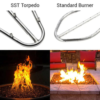 HPC Fire 24" Round Flat Pan Fire Pit Insert PENTA24FPK-NG Fire Pit Inserts Flame Authority