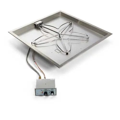 HPC Fire 24" Square Bowl Fire Pit Insert FPPK24-SQBL-FLEX-LP-ST Fire Pit Inserts Flame Authority