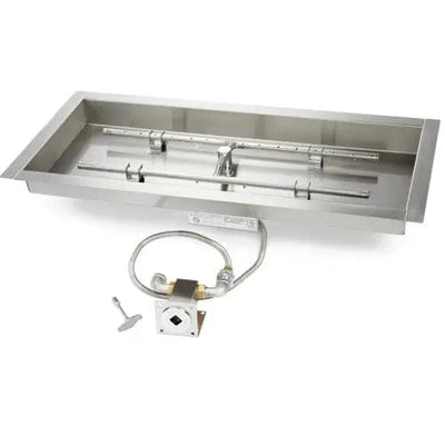 HPC Fire 24X12" Rectangle Bowl H-Burner FP Insert MLFPK24X12-H-FLEX Fire Pit Burner Systems Flame Authority