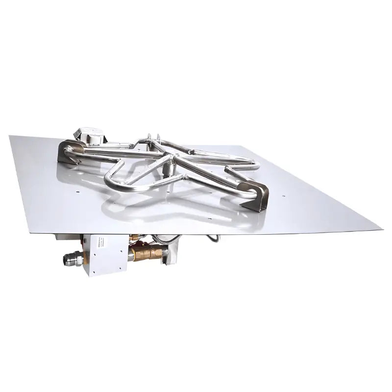HPC Fire 30-Inch Square Flat Fire Pit Insert - High/Low Electronic Ignition, Liquid Propane, 120VAC Fire Pit Inserts 30FSSEI-SQ-HI/LO-LP/120VAC Flame Authority