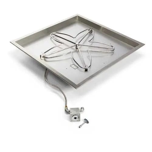 HPC Fire 30" Square Bowl Fire Pit Insert MLFPK30SQBL-FLEX Fire Pit Inserts Flame Authority