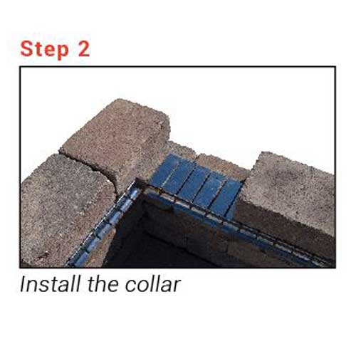 HPC Fire 44x6.2 inch Flex Form Installation Collars IC44SS-FF