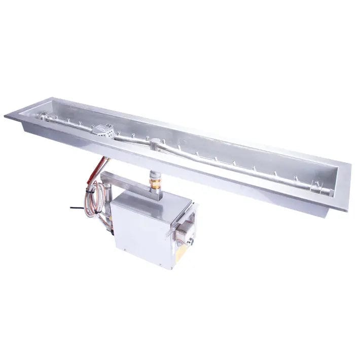 HPC Fire 48" Linear Trough Electronic Ignition Fire Pit Insert Fire Pit Inserts Flame Authority