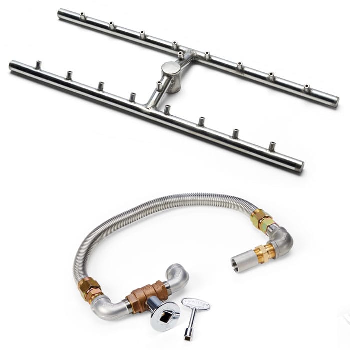 HPC Fire 60" SST Torpedo H-Burner Kit – 300K BTU Fire Pit Inserts Flame Authority