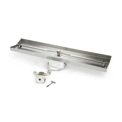 HPC Fire 61" x 8" Linear Interlink Pan Electronic Ignition Fire Pit Insert Fire Pit Inserts Flame Authority