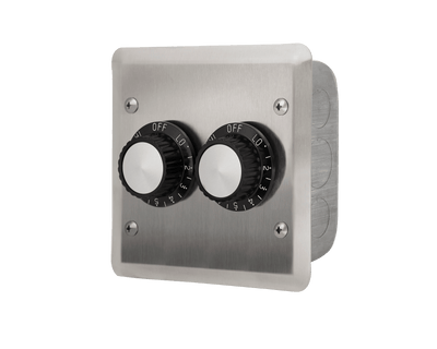 Infratech Dual-120V Flush Mount with SS Wall Plate and Deep Gang Box 14-4105