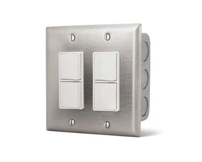 Infratech Dual Duplex, Flush Mount with SS Wall Plate and Gang Box 14-4305