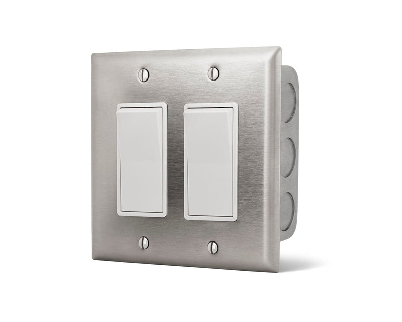 Infratech Dual Flush Mount with SS Wall Plate and Gang Box 14-4405