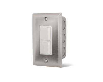 Infratech Single Duplex, Flush Mount with SS Wall Plate and Gang Box 14-4300