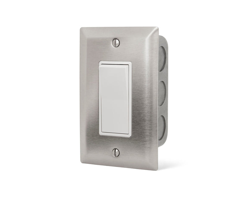 Infratech Single Flush Mount with SS Wall Plate and Gang Box 14-4400
