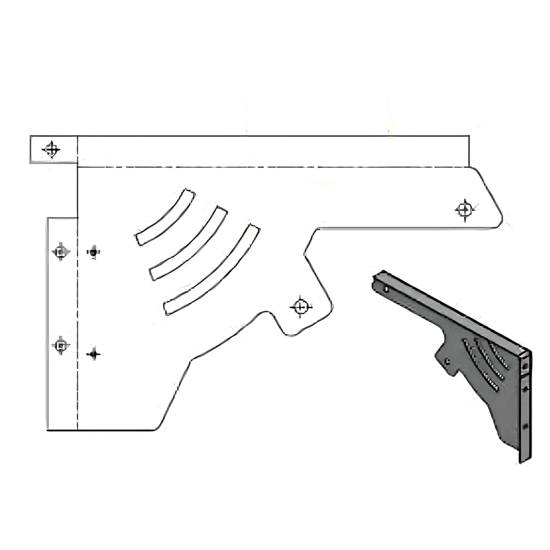 IR Energy 30 Degree Angle Combustible Stainless Steel Wall Mount Bracket Kit ETSVCW12S