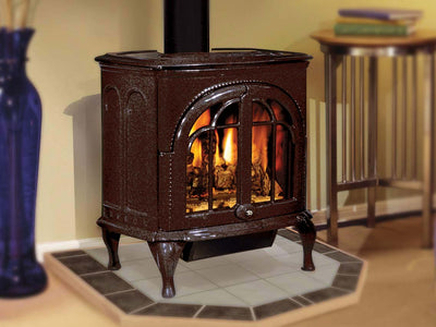 Iron Strike Serefina Cast Iron Freestanding Direct Vent Gas Stove Flame Authority