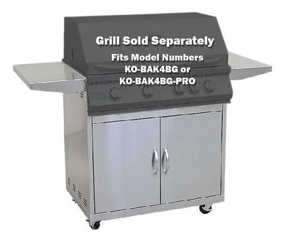 Kokomo Grills 4 Burner Stainless Steel Freestanding BBQ Gas Grill Cart KO-BAK4BG-C