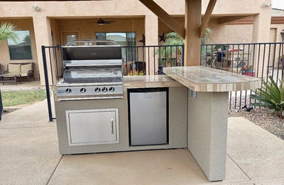 Kokomo Grills Aspen BBQ Island with 4 Burner Built In Grill | Flame Authority - Trusted Dealer