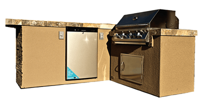 KoKoMo Grills Baja 4' Island With 7'6" Bar Outdoor BBQ Kitchen | Flame Authority - Trusted Dealer