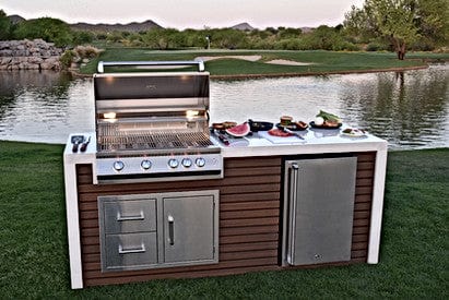 KoKoMo Grill Professional Shiplap Outdoor Kitchen Island – Flame