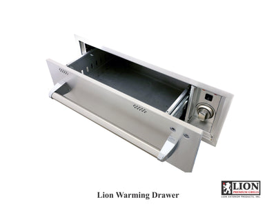 Lion Grills 30-Inch Built-In Electric 120V Warming Drawer – WD256103 Grill Accessories WD256103 Flame Authority