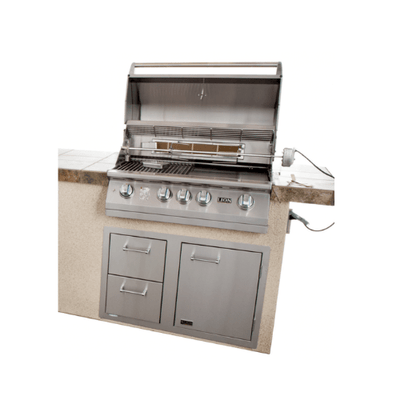 Lion Grills Commercial Q BBQ Grill Island in Stucco BBQ Islands 90116 Flame Authority