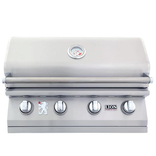 Lion Grills L-60000 32-Inch Premium Gas Built-In Grill With Cover Grills Flame Authority