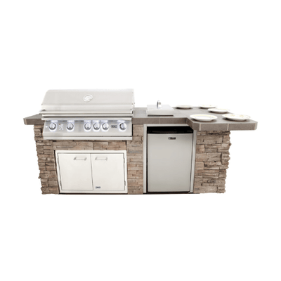 Lion Grills Quality Q BBQ Grill Island in Stucco BBQ Islands 90113 Flame Authority