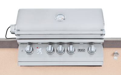 Lion Grills Superior Q BBQ Island In Rock Or Brick Grill View