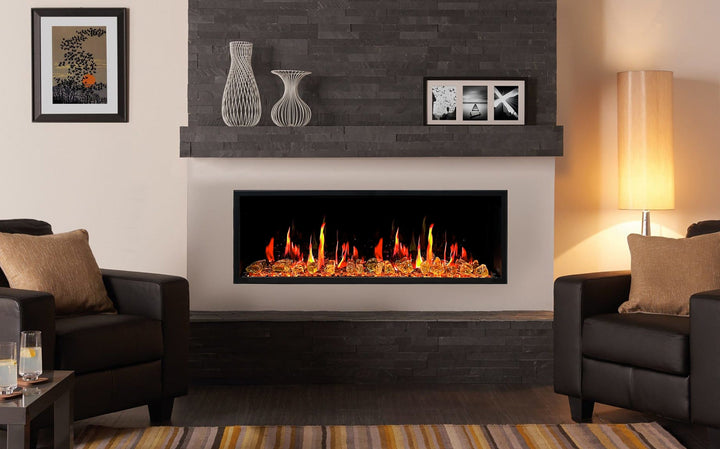 Litedeer Homes Latitude 45-inch Ultra Slim Built-in Electric Fireplace with Reflective Fire Glass ZEF45XA