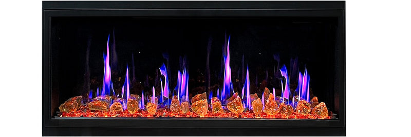 Litedeer Homes Latitude 45-inch Ultra Slim Built-in Electric Fireplace with Reflective Fire Glass ZEF45XA