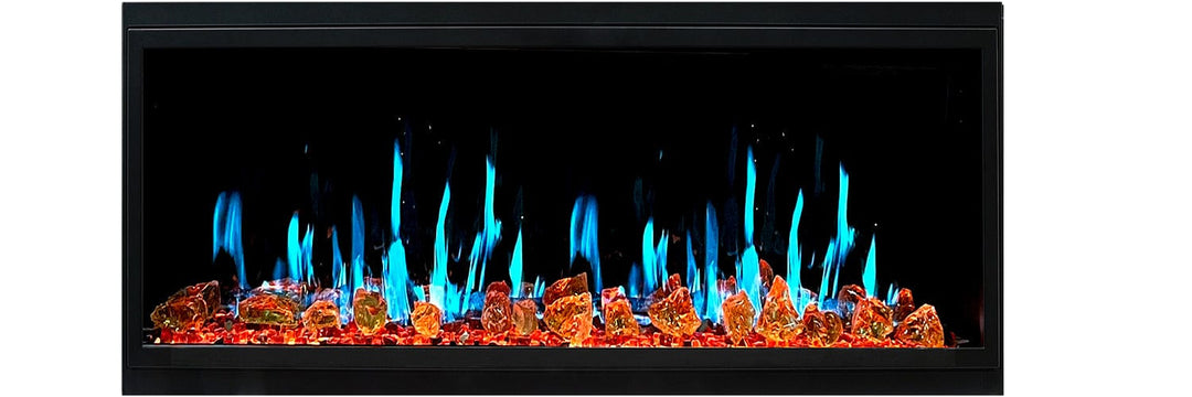 Litedeer Homes Latitude 45-inch Ultra Slim Built-in Electric Fireplace with Reflective Fire Glass ZEF45XA