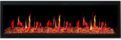 Litedeer Homes Latitude 65-inch Ultra Slim Built-in Electric Fireplace with Reflective Fire Glass ZEF65XA