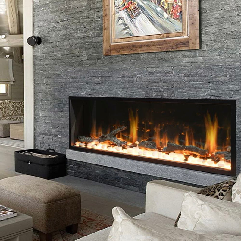 Litedeer Homes Latitude 65-inch Ultra Slim Built-in Electric Fireplace ZEF65X